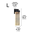 Clear Glass Column Wall Light