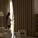 Minimal Pleated Blackout Curtain Panels