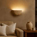 Plaster Half Bowl Wall Light