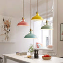 Vintage Enamel Dome Pendant Light