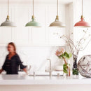 Vintage Enamel Dome Pendant Light