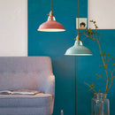 Vintage Enamel Dome Pendant Light
