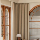 Minimal Pleated Blackout Curtain Panels