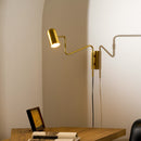 Metal Swing Arm Plug-In Wall Light
