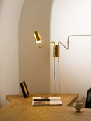 Metal Swing Arm Plug-In Wall Light