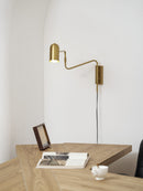 Metal Swing Arm Plug-In Wall Light