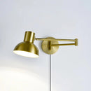 Metal Swing Arm Plug-In Wall Light