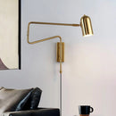 Metal Swing Arm Plug-In Wall Light