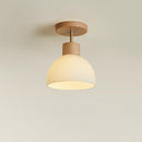 Amber Pleated Glass Pendant Light