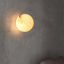Elegant Alabaster Orb Wall Lamp