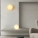 Elegant Alabaster Orb Wall Lamp