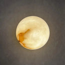 Elegant Alabaster Orb Wall Lamp
