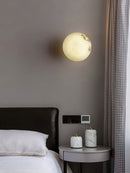 Elegant Alabaster Orb Wall Lamp