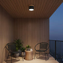Wood Accent Drum Ceiling Light