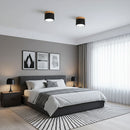 Wood Accent Drum Ceiling Light