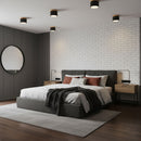 Wood Accent Drum Ceiling Light