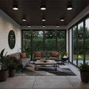 Wood Accent Drum Ceiling Light