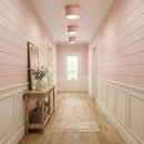 Wood Accent Drum Ceiling Light