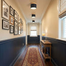 Wood Accent Drum Ceiling Light
