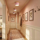 Wood Accent Drum Ceiling Light