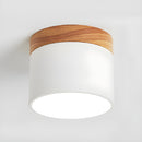 Wood Accent Drum Ceiling Light