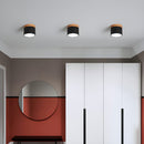 Wood Accent Drum Ceiling Light