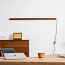 Minimalist Linear Wood LED Plug-In Wall Light Fixture