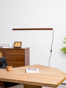 Minimalist Linear Wood LED Plug-In Wall Light Fixture