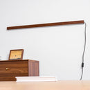 Minimalist Linear Wood LED Plug-In Wall Light Fixture