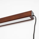 Minimalist Linear Wood LED Plug-In Wall Light Fixture