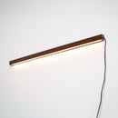 Minimalist Linear Wood LED Plug-In Wall Light Fixture