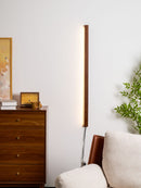 Minimalist Linear Wood LED Plug-In Wall Light Fixture