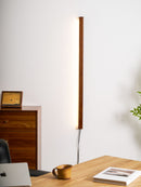 Minimalist Linear Wood LED Plug-In Wall Light Fixture