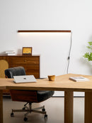 Minimalist Linear Wood LED Plug-In Wall Light Fixture