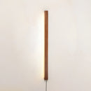 Minimalist Linear Wood LED Plug-In Wall Light Fixture