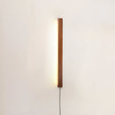 Minimalist Linear Wood LED Plug-In Wall Light Fixture