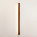 Minimalist Linear Wood LED Plug-In Wall Light Fixture