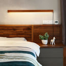 Minimalist Linear Wood LED Plug-In Wall Light Fixture