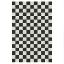 Checkered Black Area Rug