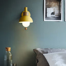 Sculptural Ochre Dome Wall Light