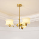 Vintage Gold Glass Ceiling Chandelier Light Fixture