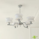 Vintage Gold Glass Ceiling Chandelier Light Fixture