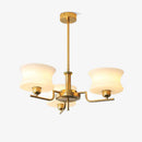 Vintage Gold Glass Ceiling Chandelier Light Fixture