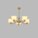 Vintage Gold Glass Ceiling Chandelier Light Fixture