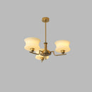 Vintage Gold Glass Ceiling Chandelier Light Fixture