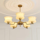 Vintage Gold Glass Ceiling Chandelier Light Fixture