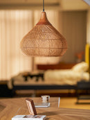 Organic Rattan Weave Pendant Light