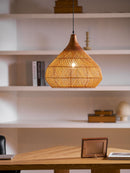 Organic Rattan Weave Pendant Light