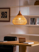 Organic Rattan Weave Pendant Light