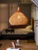 Organic Rattan Weave Pendant Light